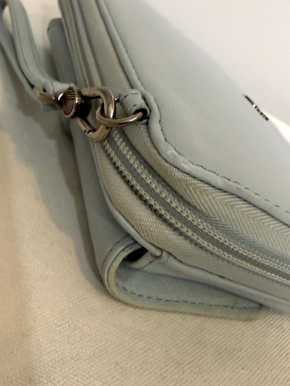 The Sak Light Blue Shoulder Bag Wristlet Wallet with Replacement Strap - Picture 9 of 16
